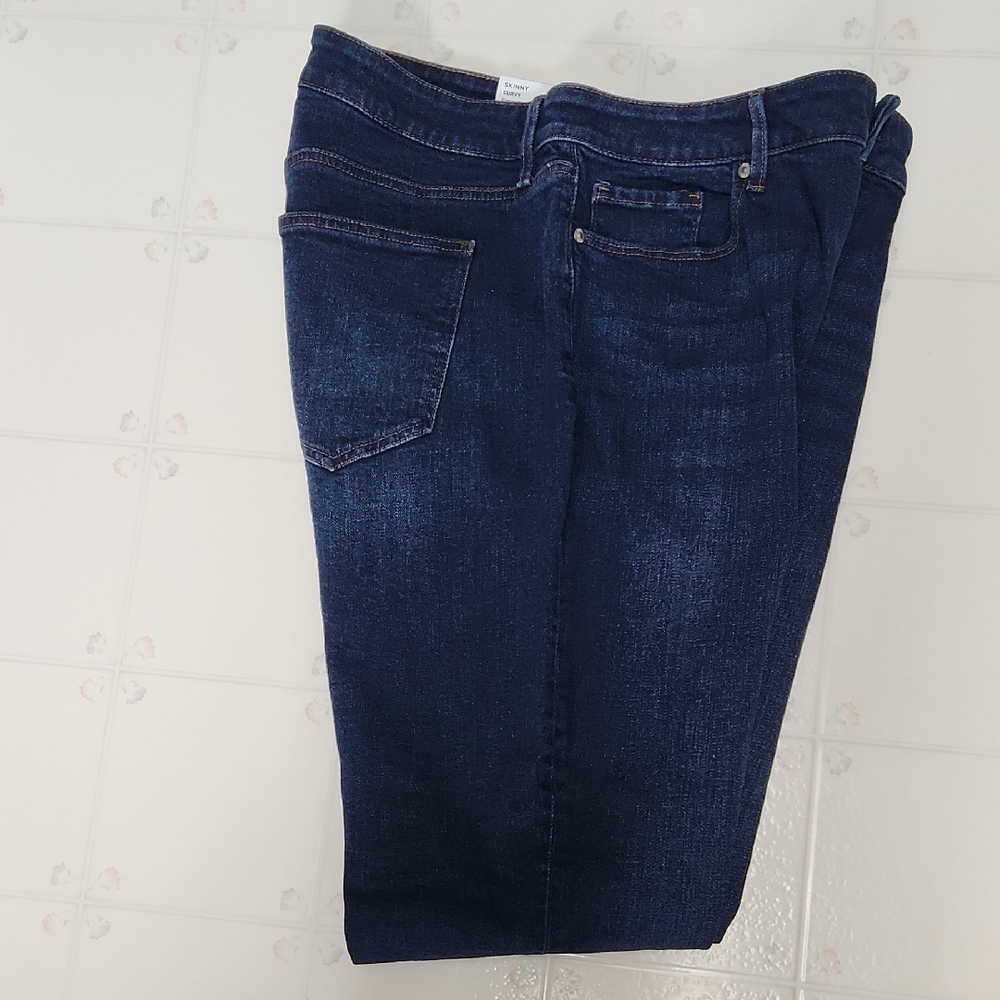 LOFT Dark Blue Skinny Curvy Jeans NWT - Picture 3 of 7